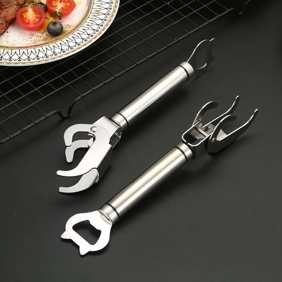 LIFKOME Multi-function Bottle Opener Hot Dish Plate Bowl Grip Grabber Stainless Steel 1Set