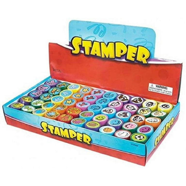 Stamp Set for Kids - Assorted Stamps for Toddlers Alphabet, Numbers, Animal  and More Stampers for Kids - 100 Pieces Self-Ink Stamp Toy for Birthday