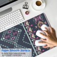 thumbnail image 4 of Long Mouse Pads for Desk,Black Geometric Striped Pattern Desk Mats on Top Of Desks, Desk Mouse Pad Extra Large with 3mm Non-Slip Base and Stitched Edge for Gaming,Office,Work,Home 35.4"x15.7", 4 of 6