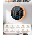 10 Inch Large Digital Wall Clock with 9 Color Changing Remote Control ...