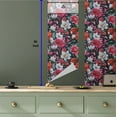 thumbnail image 5 of Ambesonne Floral Peel & Stick Wallpaper for Home, Dahlia Bougainvillea Flowers, 13"x36", Dark Coral Salmon Teal, 5 of 5