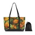 thumbnail image 7 of FORMRS Canvas Laptop Tote Bag for Women with 15.6" Computer Compartments Shoulder Handbag, Green Retro Leaves, 7 of 7