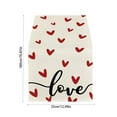 thumbnail image 3 of White Heart Table Runner for Valentine's Day Decor, Flax Table Cover for Dining Table Coffee Table, Wedding Anniversary Party Decoration, 4 Sizes Available 90.55 Inch Length, 3 of 5