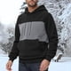 thumbnail image 1 of Dolkfu Sudadera con capucha a dos tonos para hombre, sudadera de felpa con capucha, ropa de calle de invierno para hombres XXL, 1 of 9