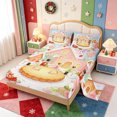 thumbnail image 2 of Manfei Festive Animals King Sheets,Happy Christmas Bedding,4pcs,1 Flat Sheet,1 Fitted Sheet and 2 Pillowcases, 2 of 6