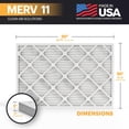 thumbnail image 2 of BNX TruFilter 20x30x1 Air Filter MERV 11 (4-Pack) - MADE IN USA - Allergen Defense Electrostatic Pleated Air Conditioner HVAC AC Furnace Filters for Allergies, Dust, Pet, Smoke, Allergy MPR 1200 FPR 7, 2 of 5