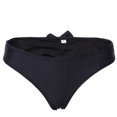 thumbnail image 1 of Mialoley Women?s Bathing Panty Solid Color Back Bow V Cheeky Ruched Semi Bikini Shorts, 1 of 2