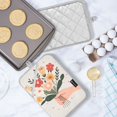thumbnail image 5 of Yayeee Pot Holders Kitchen Heat Resistant with Pocket 7"x9.8" Cotton Oven Cooking Hot Pads, Yellow Cute Flower, 5 of 7