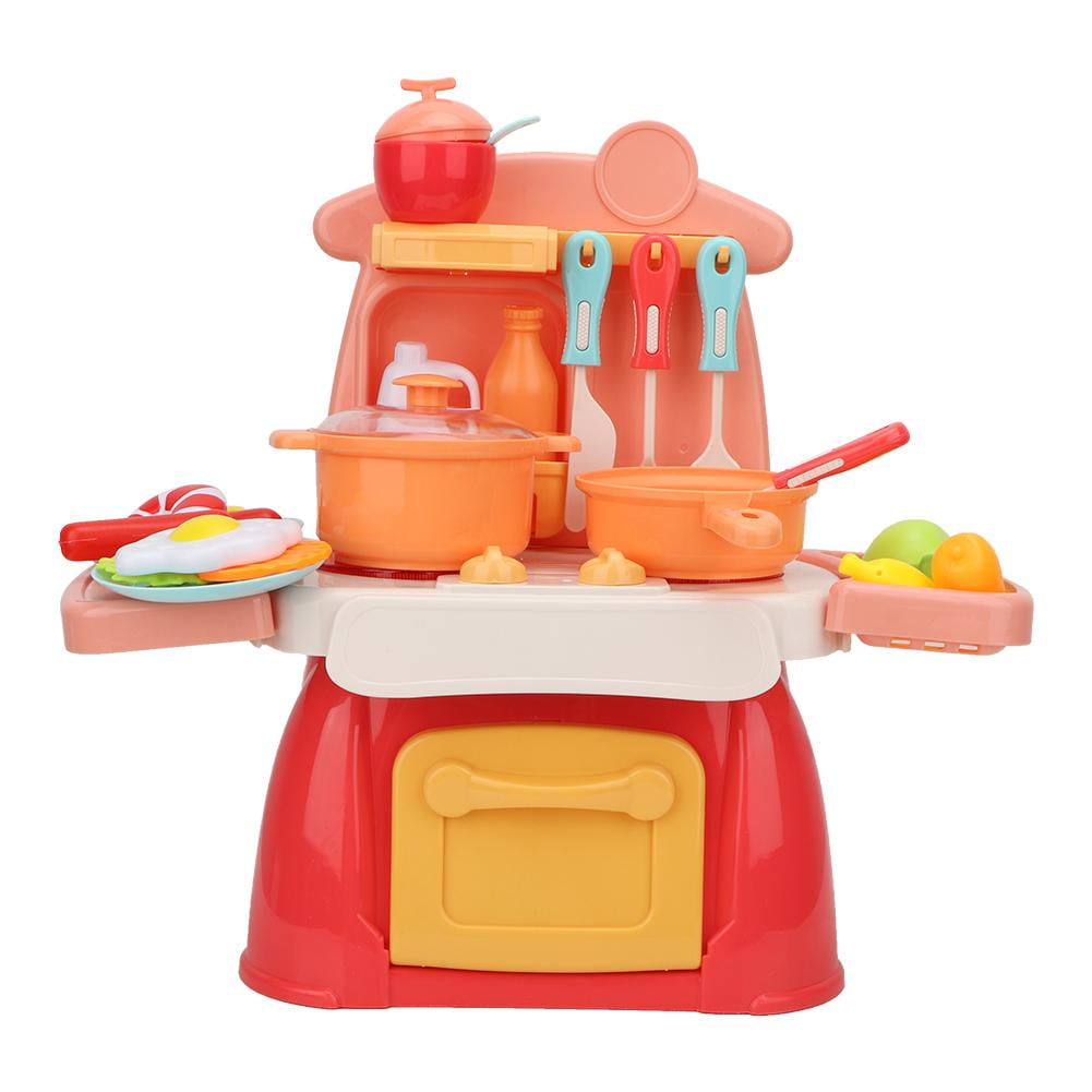 Tebru Kitchenware Toy, Kitchen Set Toy,Cartoon Kitchen Playset Pretend Play Role Kitchenware Toy