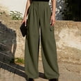 thumbnail image 2 of MYAOYINo Boundaries Womens High Waisted Cargo Pants Wide Leg Pleated Casual Work Trousers with Functional Pockets, 2 of 8