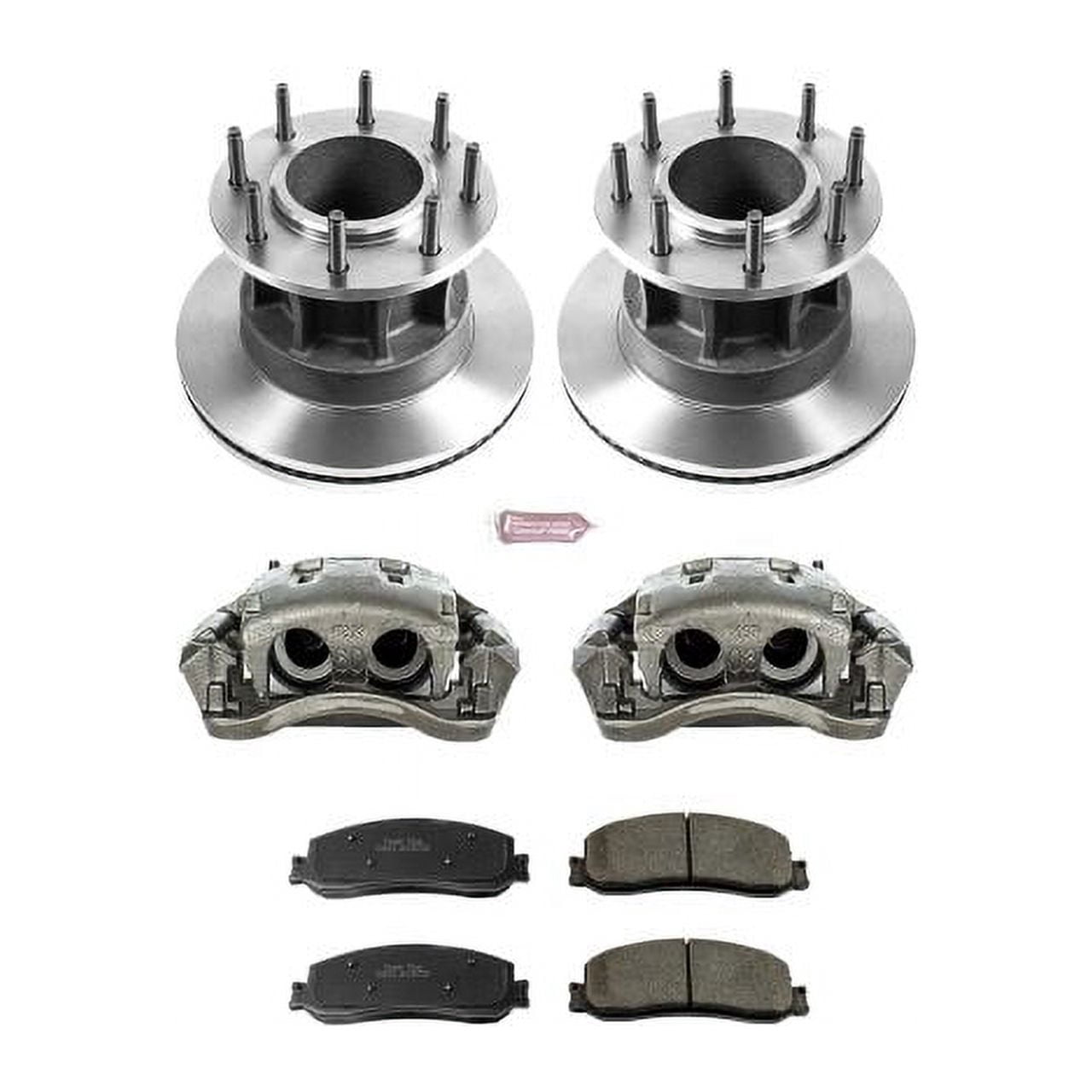 PowerStop Front Stock Replacement Brake Pad and Rotor Kit with Calipers Fits: FORD Select Models KCOE6526