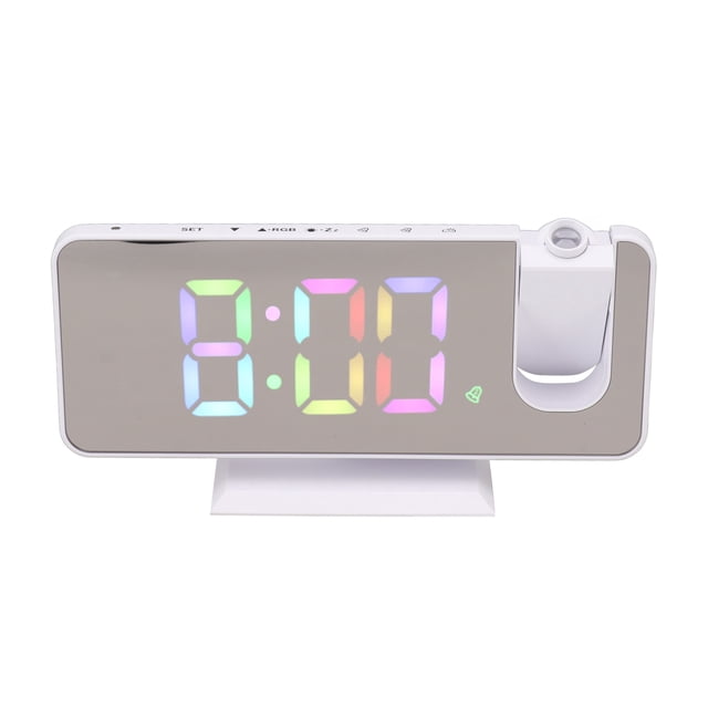 Reloj despertador de proyección RGB Jadeshay con espejo digital pantalla grande Tipo A