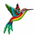 thumbnail image 2 of Moocorvic Metal Hummingbird Wall Art Decor, Metal Colorful Birds 3D Outdoor Sculpture Iron Outdoor Hanging Decor, Ornaments Metal Hand-made Bird Wall Art Fence, 2 of 5