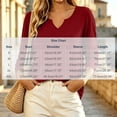 thumbnail image 4 of Women's Casual Long Sleeve V-Neck Tee Oversized Loose Fit Solid Basic Pullover Everyday Fall Winter T-Shirt, 4 of 8