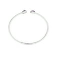 thumbnail image 4 of Natural Amethyst Rough Shape Twister Bangle Bracelet in Sterling Silver for Women, February Birthstone Jewelry for Her Birthday, Wedding Anniversary, Christmas, Mothers Day, 4 of 7