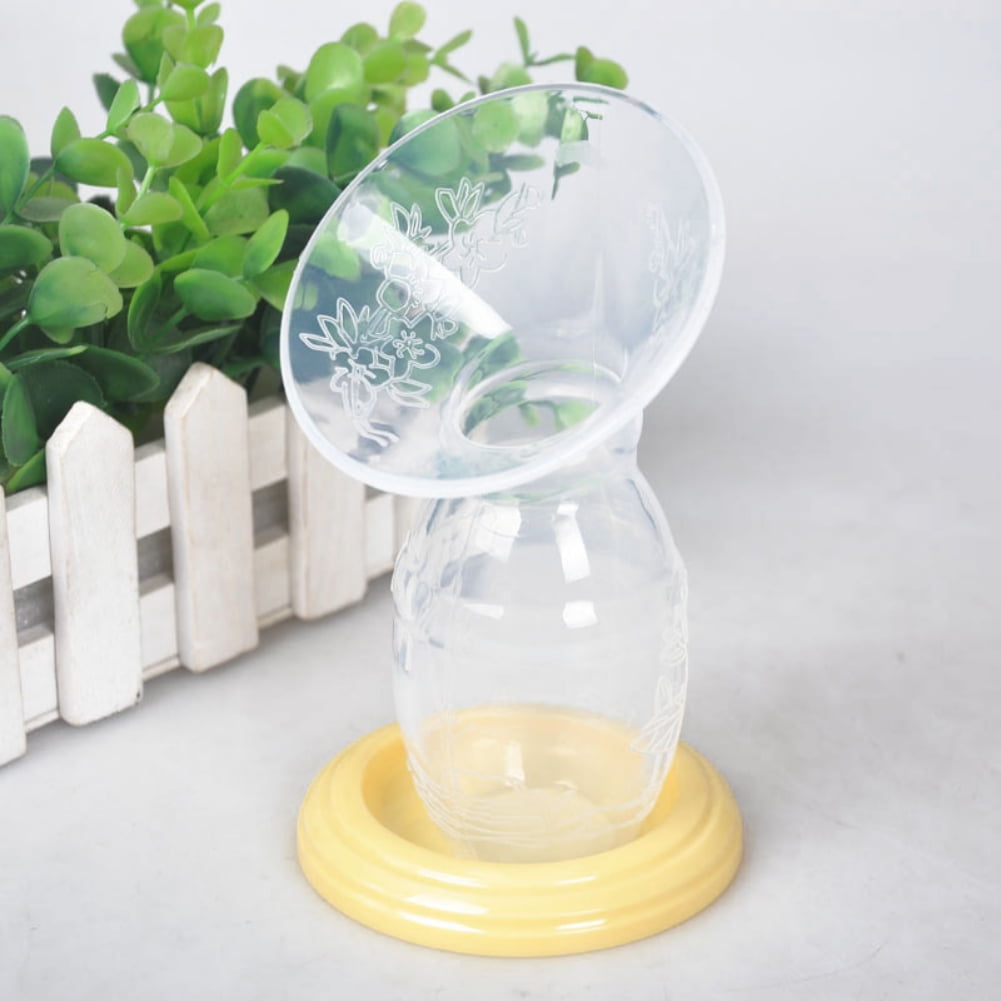 ZEDWELL Silicone Breastfeeding Manual Breast Pumps Milk Pump Suction with Lid Breast Milk Saving