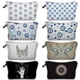 thumbnail image 2 of Neceser con estampado de mal de ojo para mujer, bolsa de aseo con estampado Digital, organizador de viaje, bolsa de maquillaje, estuche para lápices qiuyongming unisex, 2 of 2