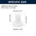 thumbnail image 3 of Uxcell 32 Pieces White Rubber Stopper, 3.3mm Plug Holes for 3mm/0.11" Hole, 3 of 6
