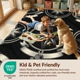 thumbnail image 4 of Design&I 6'x9' Washable Area Rug Vintage Lasso Motif Bathroom Themed Mens Hat Adult Cowboy Entry Refined for Living Room, Family Indoor, Oversized Skid-Resistant, 4 of 7