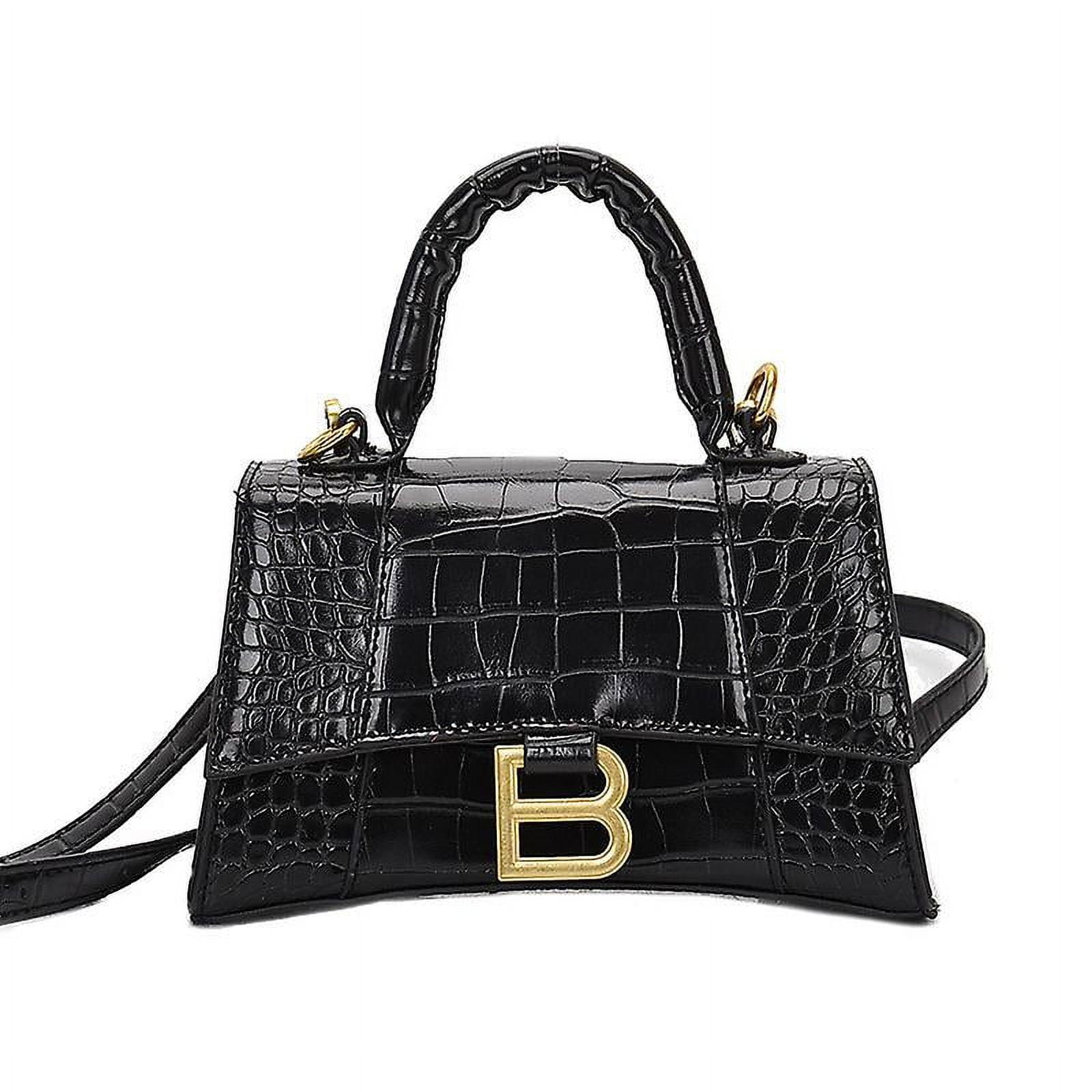 Alligator PU Leather Handbag Designer Luxury Soft Top Handle Tote for Women Metal Shoulder Messenger Bags Walmart