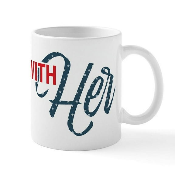 CafePress - Hillary Clinton I'm With Her Mug - 11 oz Ceramic Mug - Novelty Coffee Tea Cup