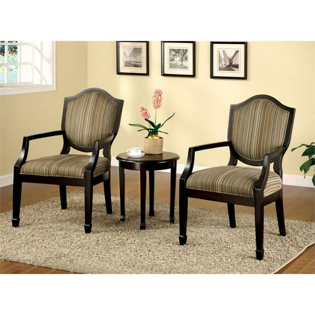 Bowery Hill 3 Piece Conversation Set in Espresso