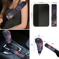 thumbnail image 6 of Renewold Black Cat Flower Galaxy Car Seat Covers for Women, with Steering Wheel Cover Seat Belt Pads Center Console Cover Handbrake Cover Gear Shift Cover Cup Coaster Holder Seat Cover, Pack of 12, 6 of 7