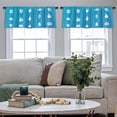 thumbnail image 4 of LALILO Kitchen Curtain Valance Fruit Berry Lemon Grape Apple Rod Pocket Window Curtain 52"x 18" Set of 2, 4 of 5