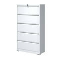 thumbnail image 2 of Metal Mobile File Cabinet, Rolling File Cabinet with Lock for Hanging Legal/Letter/A4 Size,Fully Assembled Except Wheels, 2 of 17
