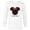 White, variant on Minnie Mouse Red Bow Icon Younger Sister Japanese- Long Sleeve T-Shirt for Men - Customized-White