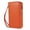 Orange, variant on RFID Blocking Cellphone Wallet for Women Dual Zipper Wristlet Large Capacity 17 Card Slots Ladies Travel Clutch Purse with Removable Strap, Orange