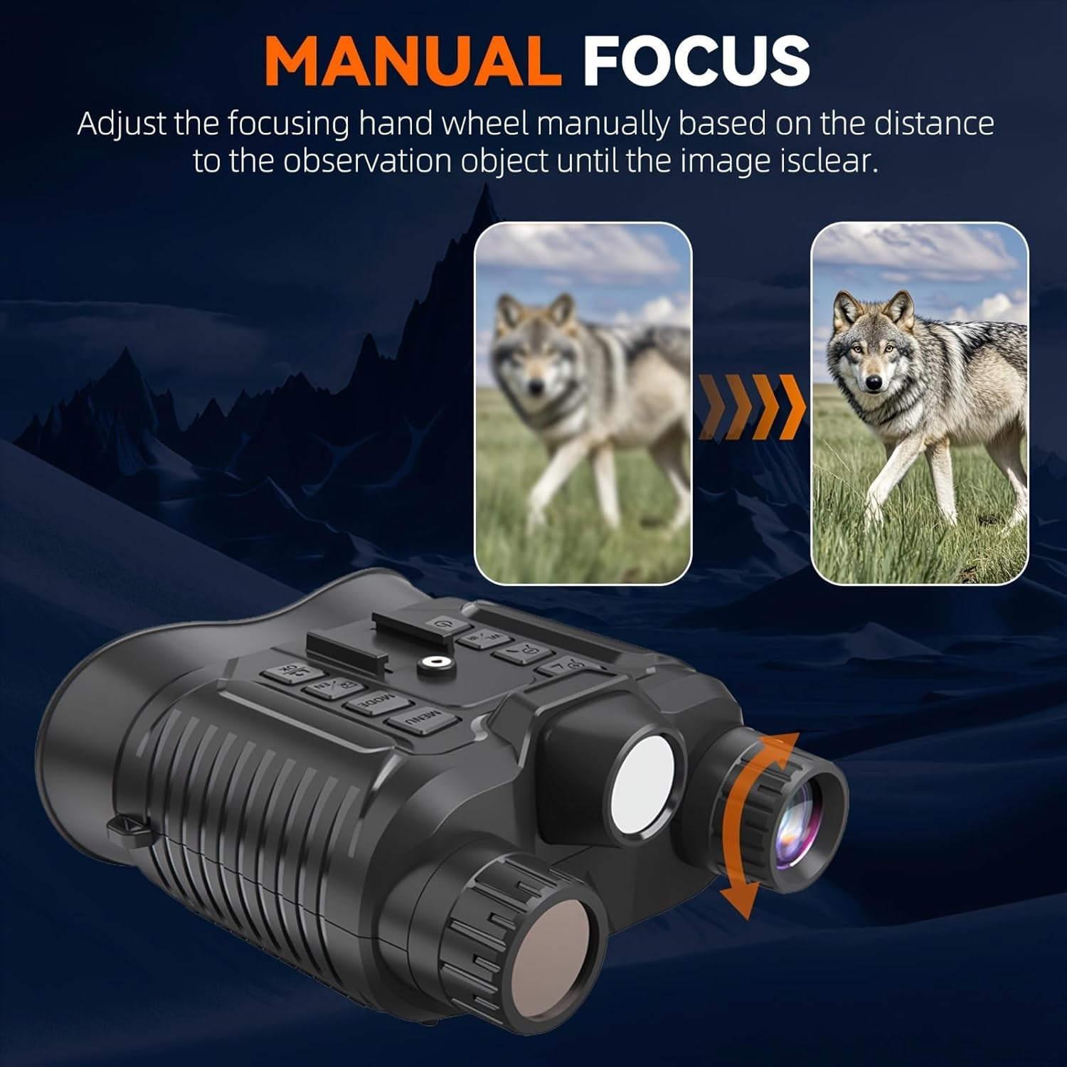 Head Mounted Night Vision Goggles, 4K Infrared Dual Tube Digital Night Vision/Military Tactical Night Vision Binoculars with 32GB SD Card, 8X Digital Zoom