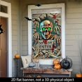 thumbnail image 4 of 2D Flat/ Window banner, no skull design pattern, 31.5x 47.2 inches (80x120cm), fashionable 2D pattern, autumn gratitude for the dead Halloween window banner, home kitchen window outdoor courtyard law, 4 of 5