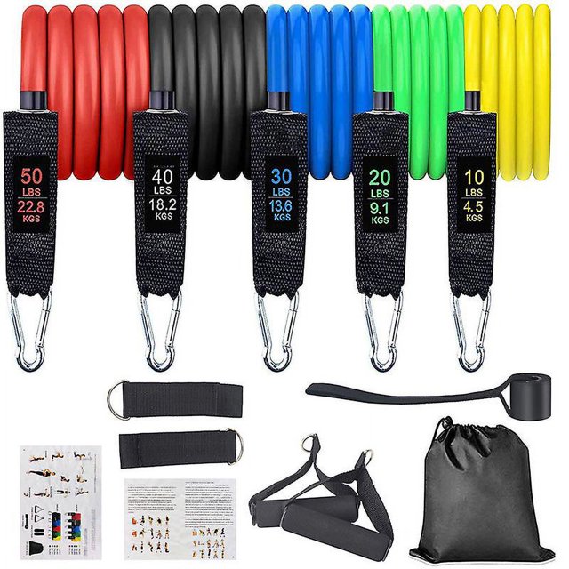 Kit de Bandas Elásticas ZHCH Culturismo Completo Resistencia Regulable 5 a 68 Kg