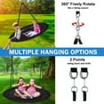 thumbnail image 6 of Saucer Tree Swing for Kids, 43" Waterproof Flying Saucer Swing with A Swivel, Hanging Straps, Adjustable Ropes,  Galvanized steel frame, padded with foam, Easy to Install Round Mat Spinner Swing, 6 of 6