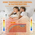thumbnail image 5 of JoanKaren Electric Heated Blanket with Wireless Controller,Queen Size Fluffy Warm Luxury Fuzzy Comforter Blankets,6 Heat Levels&10 Hours Auto Off,90"x90",Beige, 5 of 7