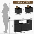 thumbnail image 3 of Eunos Black Tv Stands for 65" Tv with 8 Drawers, LED & Power Outlets for Bedroom, Living Room, 3 of 8