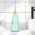 thumbnail image 4 of Textured Glass Soap Dispenser - 8.66oz Refillable Pump Bottle for Hand Soap, Liquid Dispenser for Bathroom, Kitchen Sink, 4 of 6