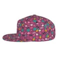 thumbnail image 3 of Daiia Summer Flamingo print Flat Bill Hats Flat Brim Trucker Cap Baseball Cap Adjustable Classic Low Profile Hat Unconstructed Plain Cap, 3 of 9