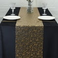 thumbnail image 1 of Sheer Gauze Sequin Glitter Table Runner, Metallic Mesh Tablecloth With Cuttable Roll Design, for Wedding Anniversary Decorations, Gold, 1 of 7