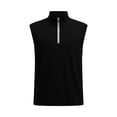 thumbnail image 3 of YLSDY Men's Ribbed Quarter-Zip Sleeveless Top, Casual Textured Shirt with Mock Neck for Layering Black M, 3 of 4