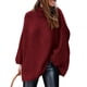 thumbnail image 1 of Suéter PRETTYGARDEN 2025 para Mujer Cuello Alto Tejido Grueso Vino Talla M, 1 of 8