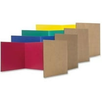 12 x 48 in. Tri - Fold Study Carrel - Assorted Color, Pack of 24