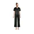 thumbnail image 5 of Lissome Women's and Women's Plus Satin Checkered Boxy Crop Top and Pants Sleep Set, 2-Piece, 5 of 5