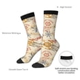 thumbnail image 4 of Susaid Vintage Nautical Print Men's Moisture Wicking Cushioned Crew Work Boot Socks Suitable for Size 36-45, 4 of 6