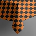 thumbnail image 5 of Orange and Black Checkered Pattern Square Tablecloth,Waterproof Square Table Cover,Wipeable Spillproof Washable Table Cover for Home Kitchen Party Decor 52"x52"(132x132cm), 5 of 6