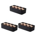 thumbnail image 2 of kurtrusly Storage Box Strong Practicality Wide Application Detachable Partition Large Capacity Plastic Storage Box Ladder Layered Black Rectangular 8-cell 3Set, 2 of 6