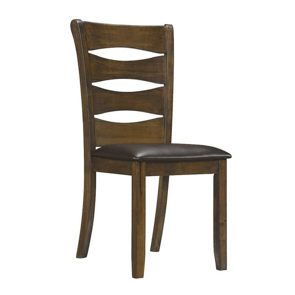 Lexicon Darla 19.5" Transitional Wood Dining Room Side Chair in Brown (Set of 2)