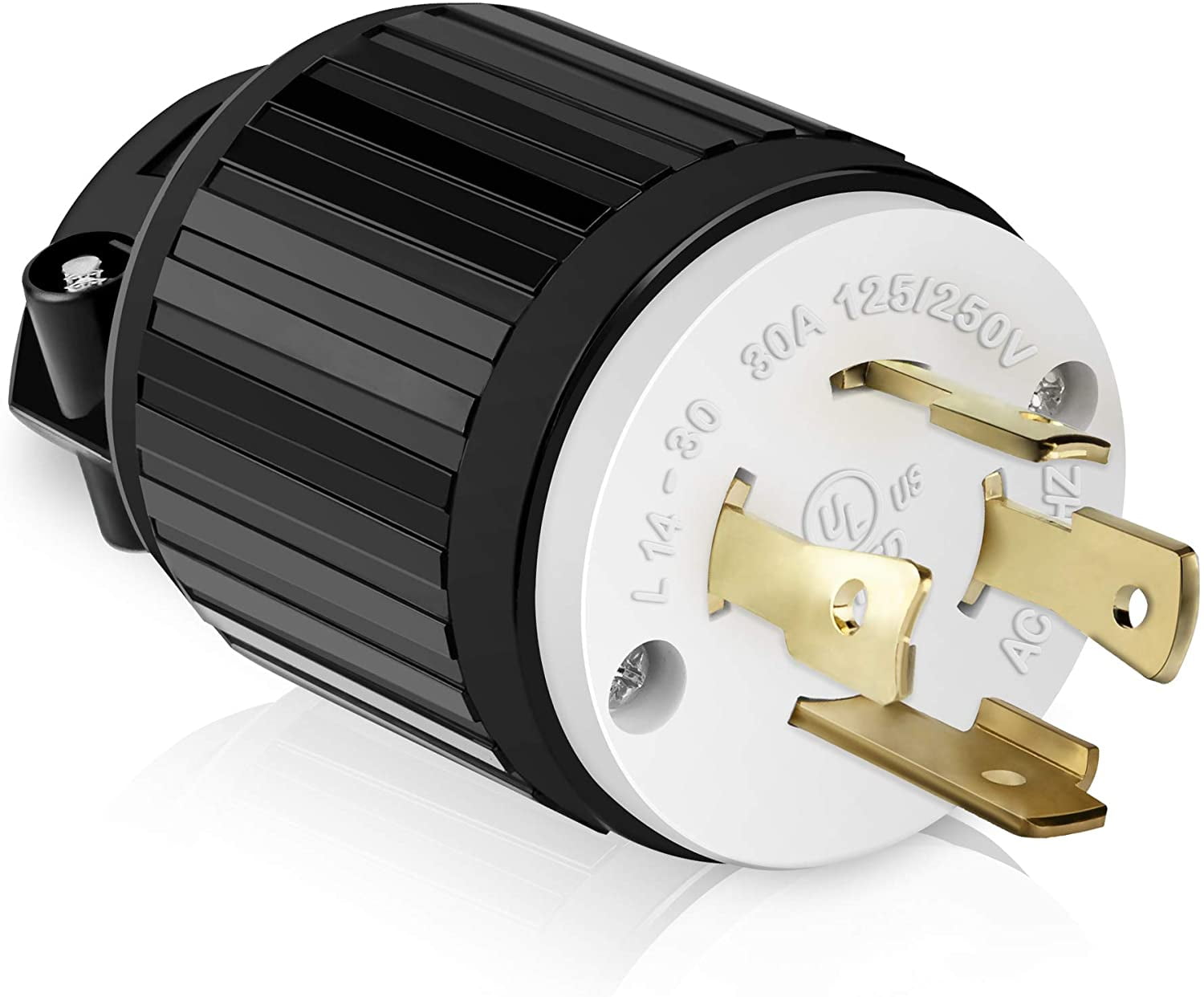 Conntek PL520L1420 Generator Adapter 20-Amp L5-20 Locking Plug to 20-Amp 125/250-Volt L14-20R Female 