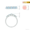 thumbnail image 5 of ANGARA Natural Five Stone Aquamarine and Diamond Wedding Ring in 14K White Gold for Women (Size-4x3mm) | March Birthstone, Birthday, Anniversary, Jewelry Gift for Women | Natural Aquamarine Ring, 5 of 9